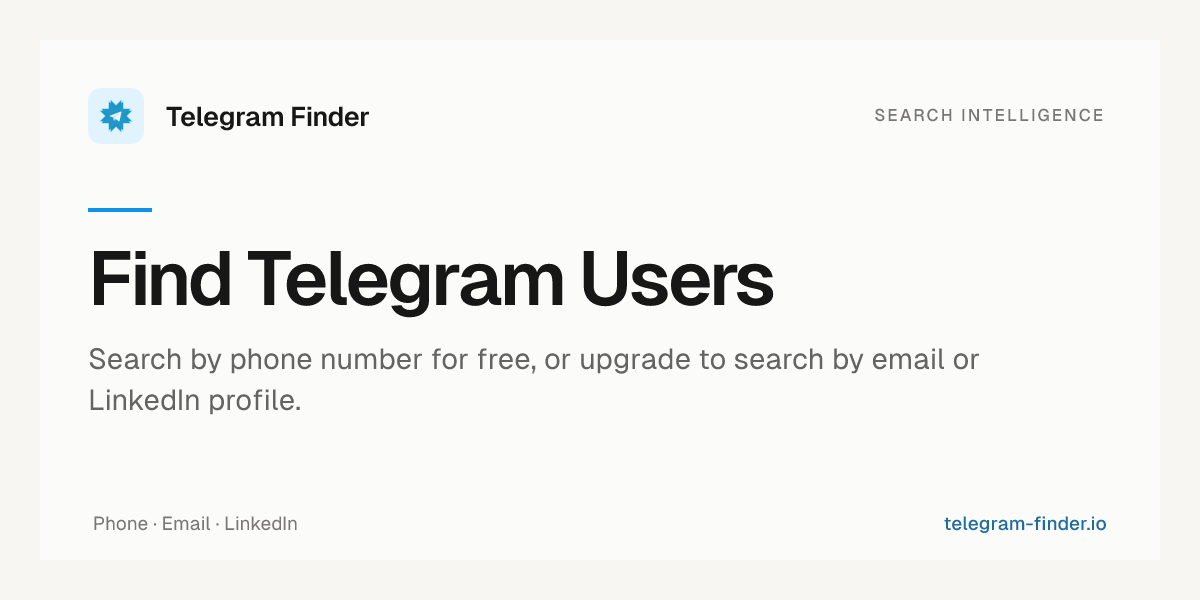 Find Telegram Users | Telegram Finder